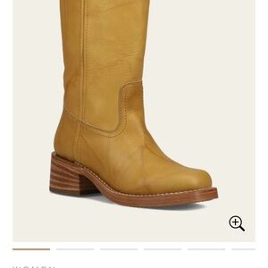 Frye Tan Heeled Boots Classic Leather Design